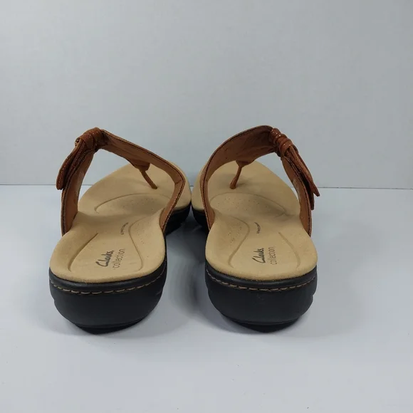 Clarks Collection Laurieann Rae Women SZ 12 Wide Brown Ultimate Comfort Sandals - Picture 5 of 16